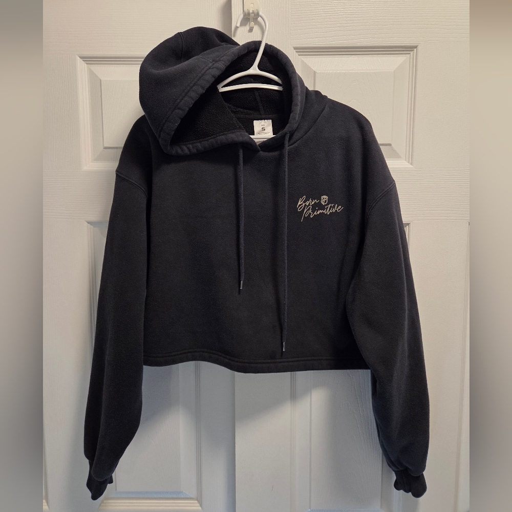 Born Primitive Black Cropped Hoodie